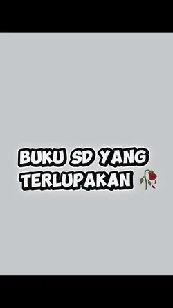 buku SD dulu