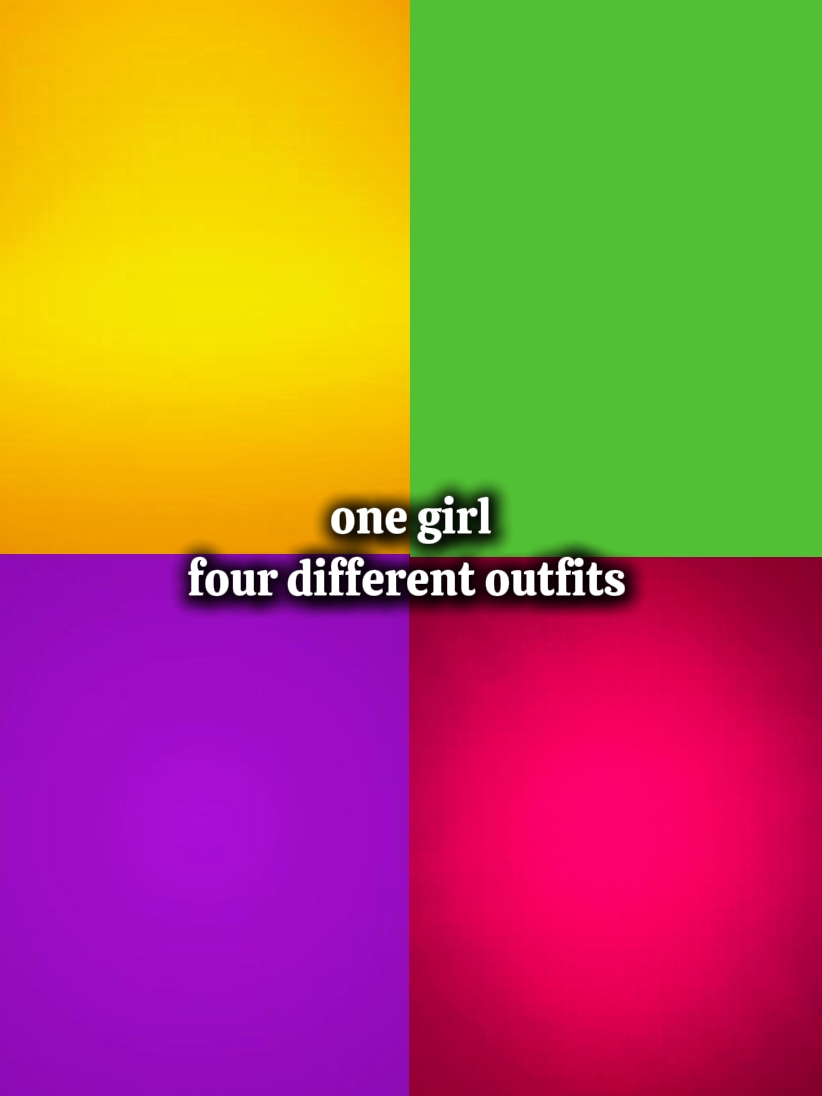 1 Mädchen 4 diff Outfit