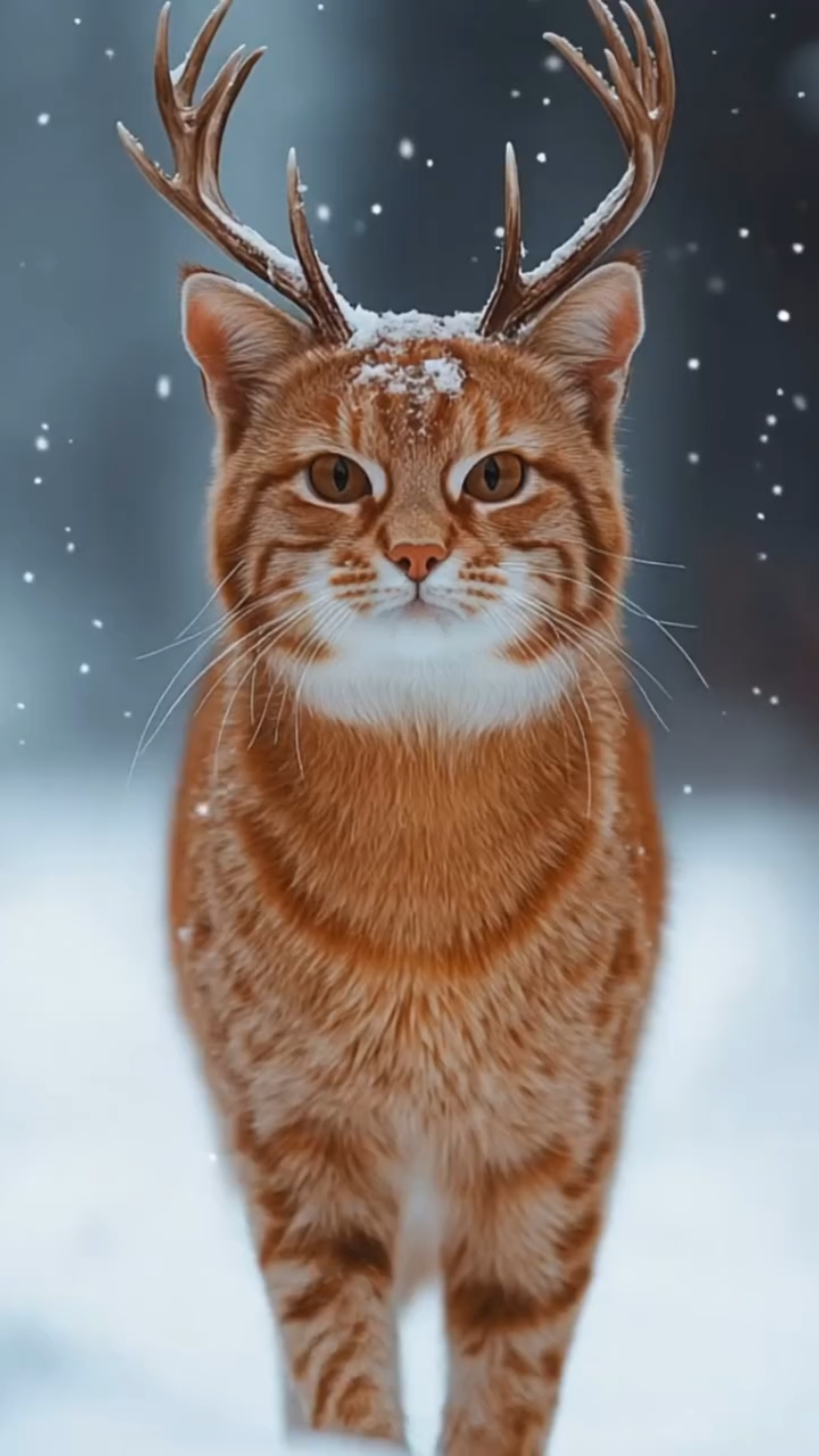 Gato veado de natal