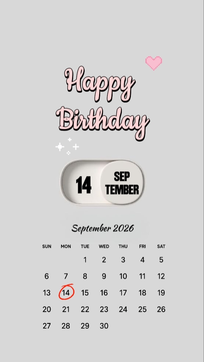 BIRTDAY 14 SEPTEMBER