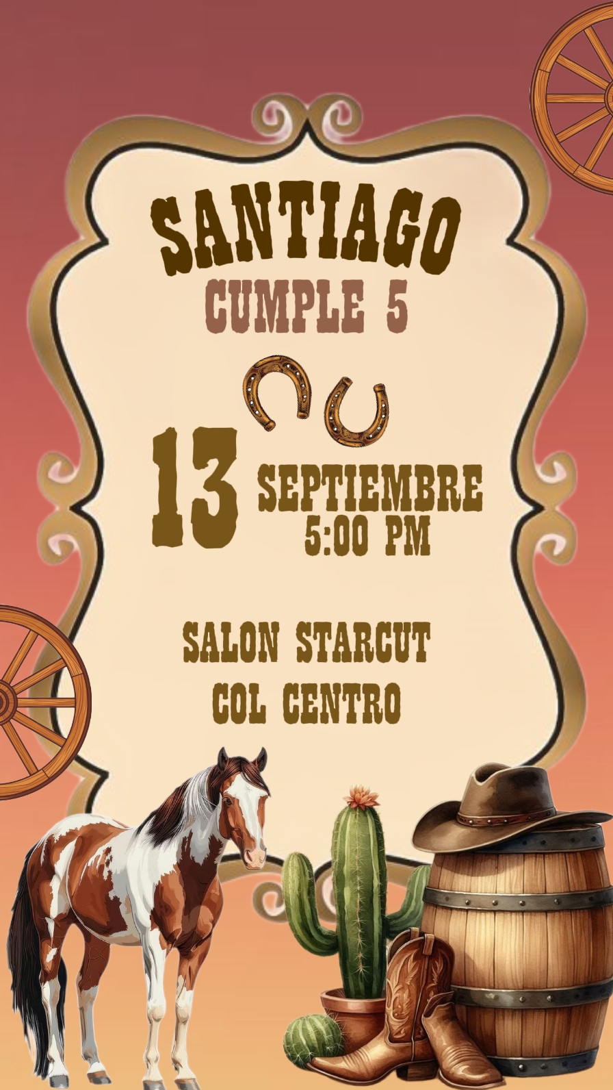 Invitación vaquera