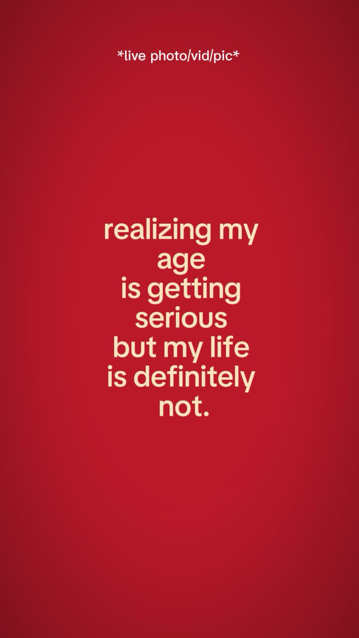 realizing my age