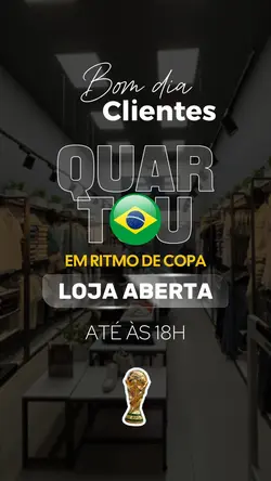Loja aberta Quarta