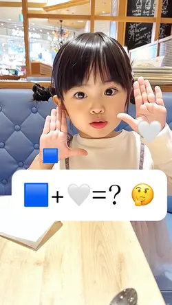 🟦+🤍=?🤔#colormixing