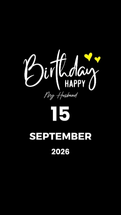 HBD Husband 15 Sept