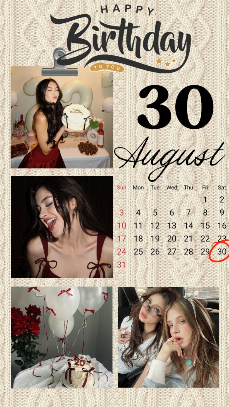 ANNIVERSAIRE 30 AOÛT