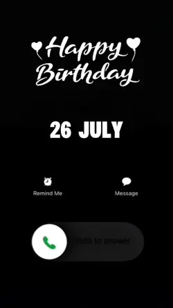 Birthday 26 July