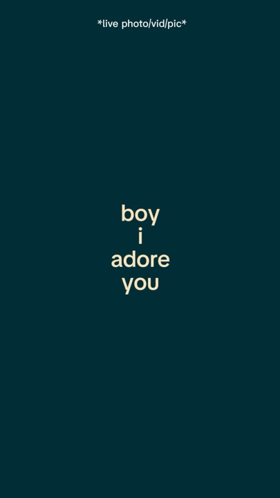Boy i adore you