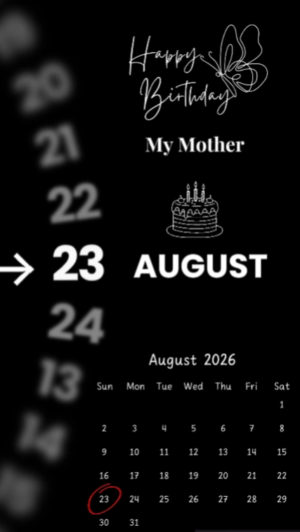 Selamat ulang tahun ibu 23 Agustus 