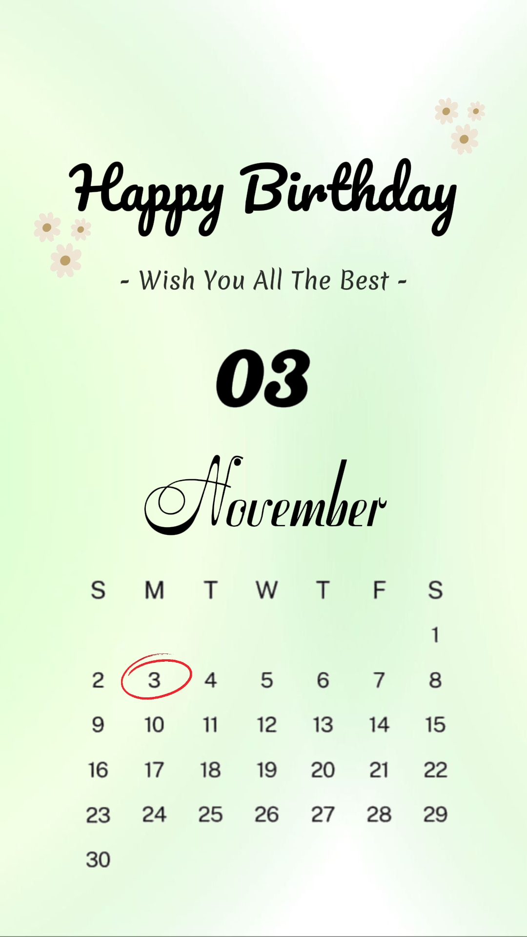 HBD 03 DE NOVEMBRO DE 2015
