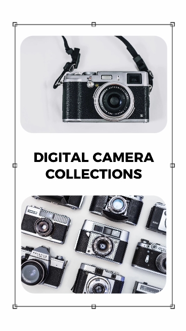 Exibição de produto de câmera digital Estilo TikTok 