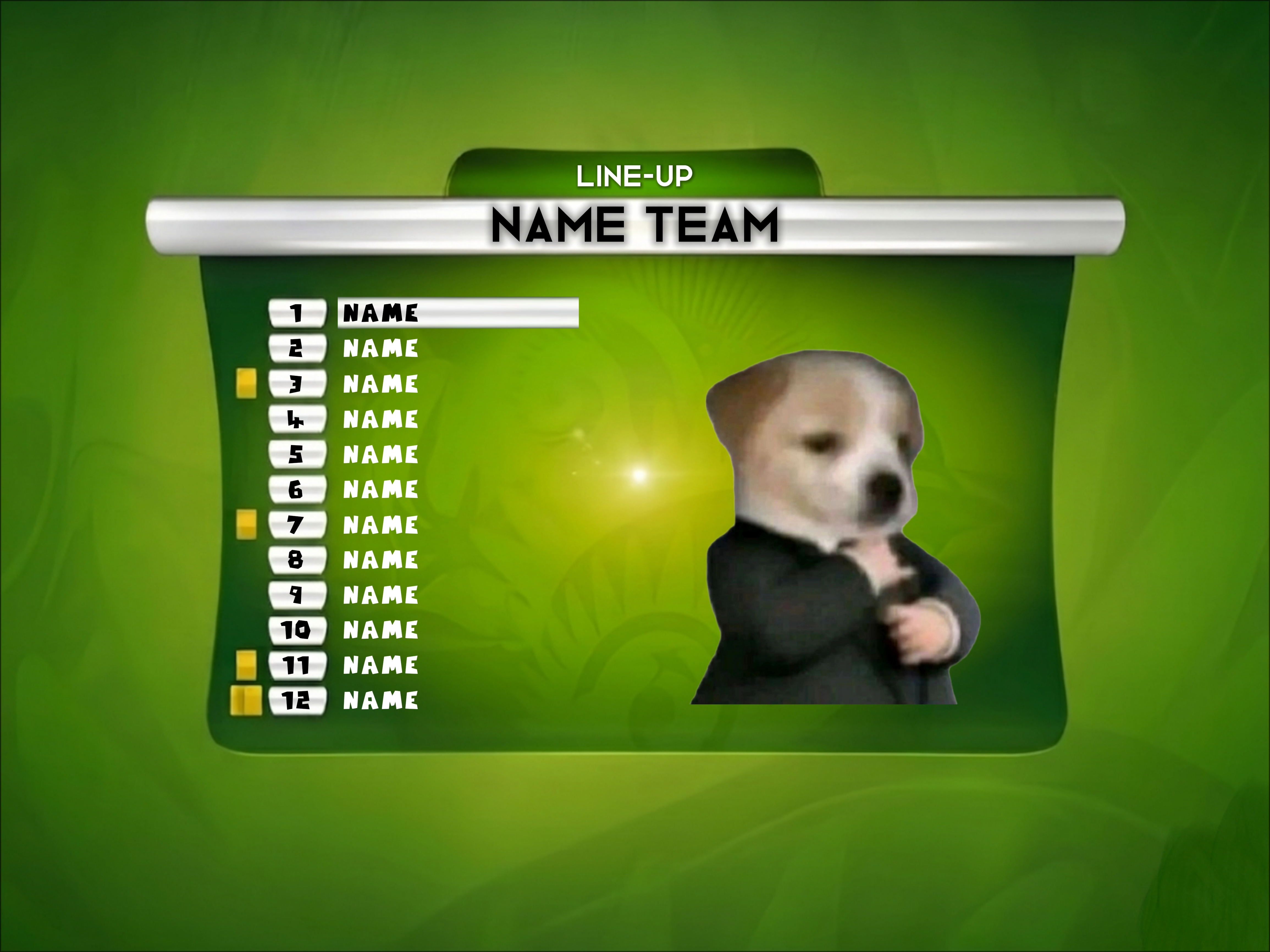 LINE UP FOOTBALL