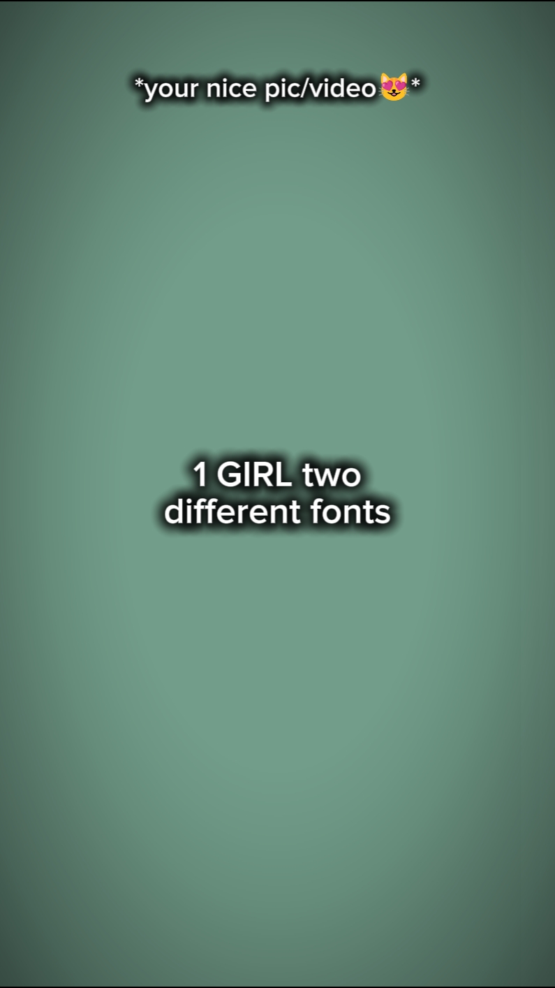 1girl 2differentfont