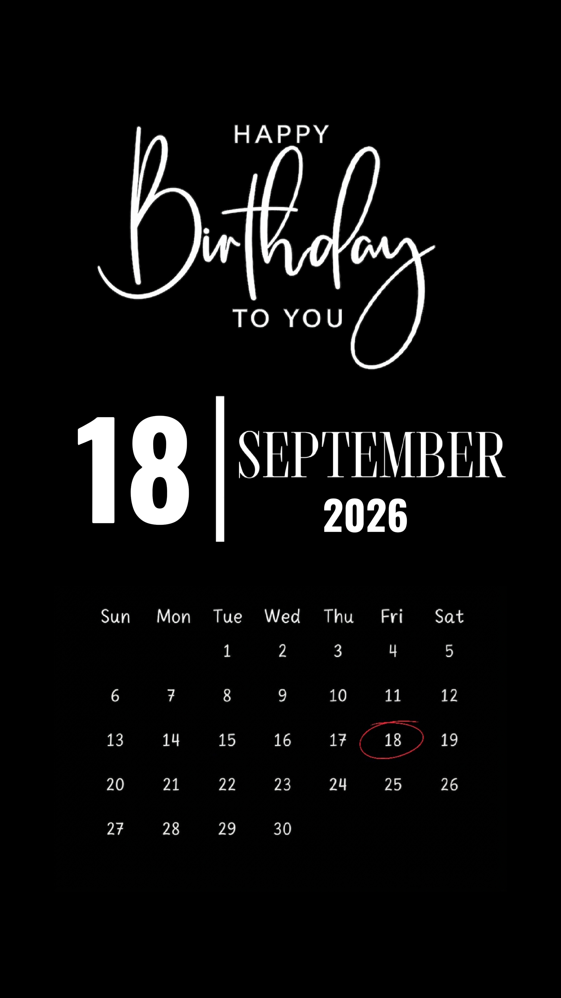 Happy B'day 18 Sept