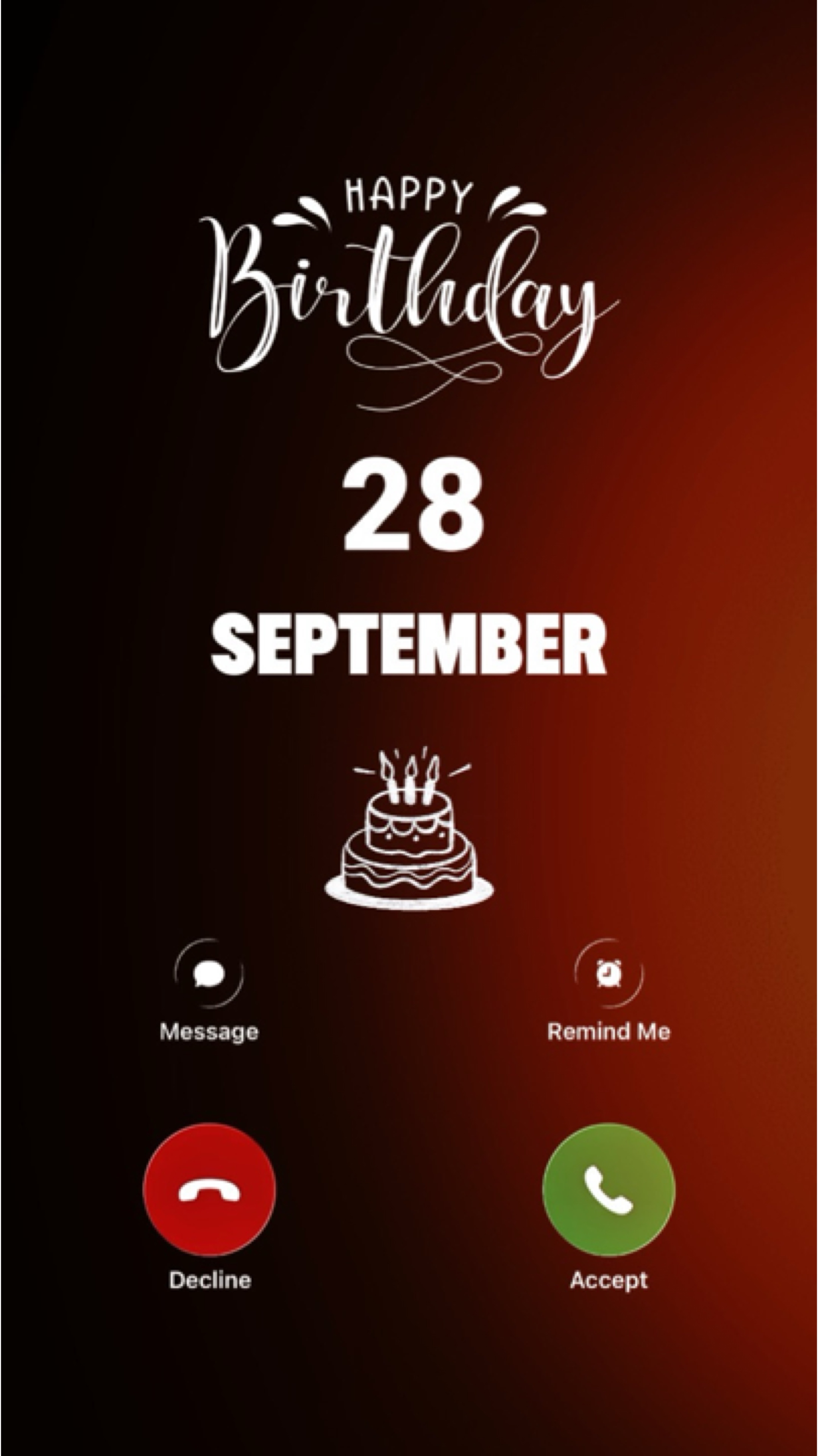 ANNIVERSAIRE 28 SEPTEMBRE