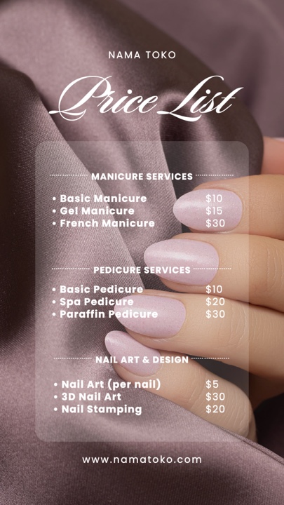 story : pricelist