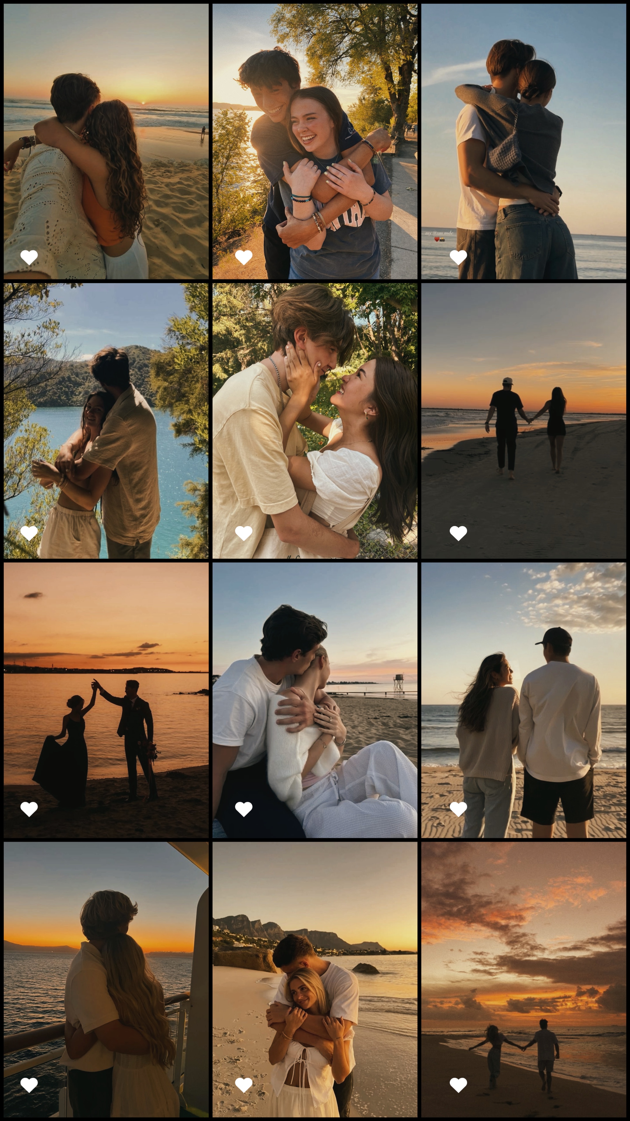 collage de grille d'amour