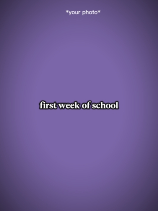 first week of school