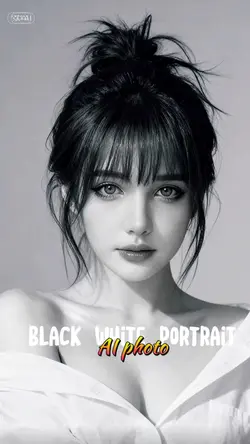 Black white portrait