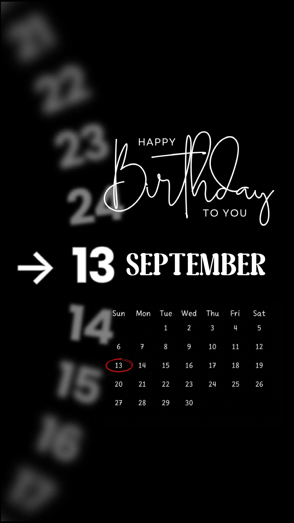 Happy B'day 13 Sept