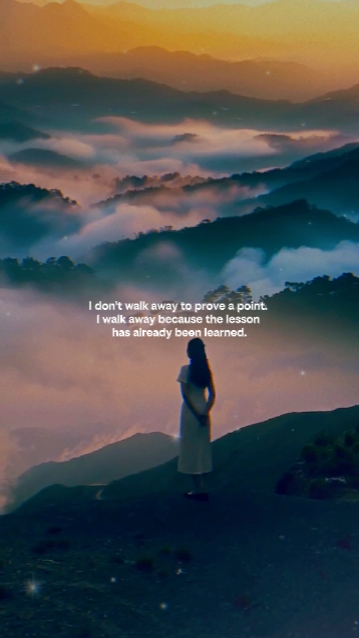 I don't walk away