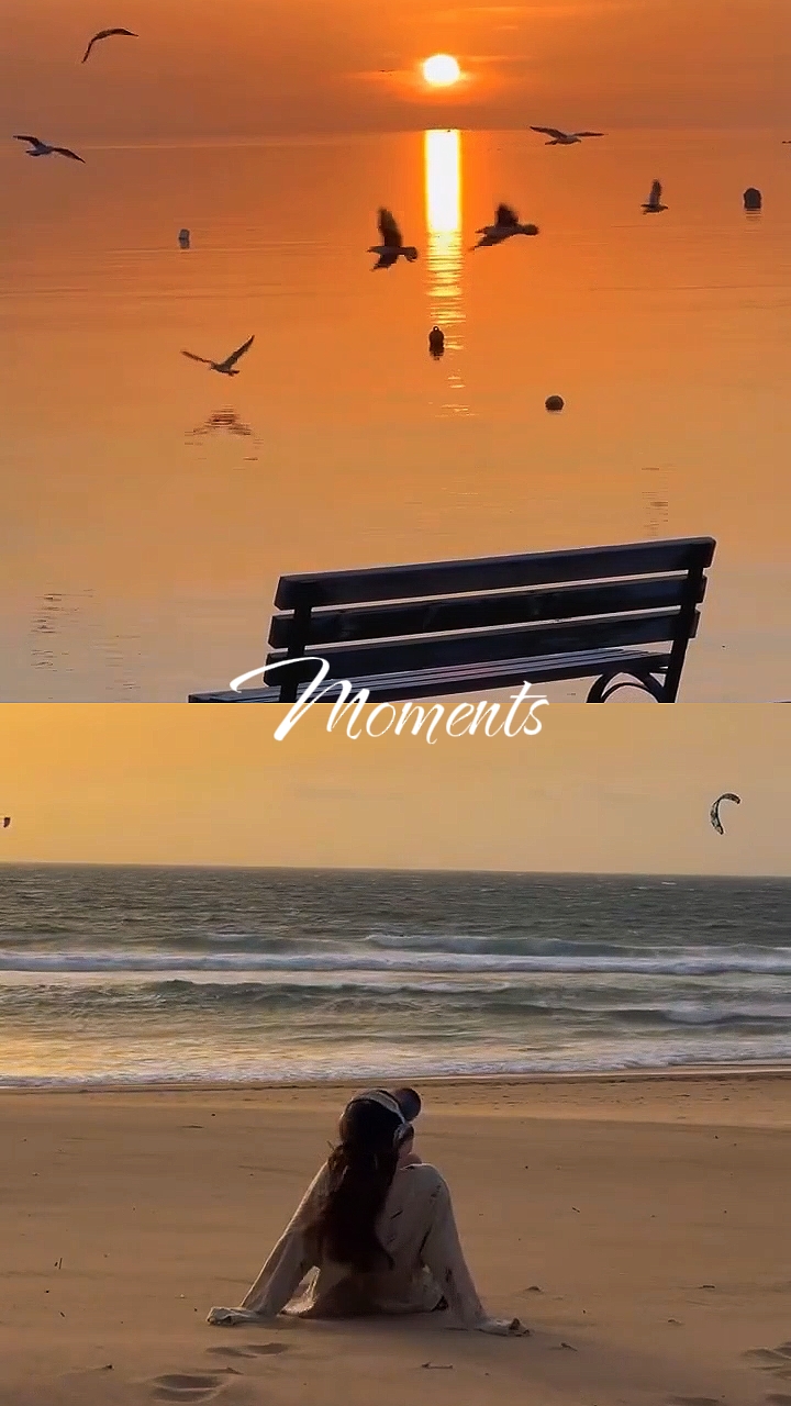 Moments du coucher du soleil 