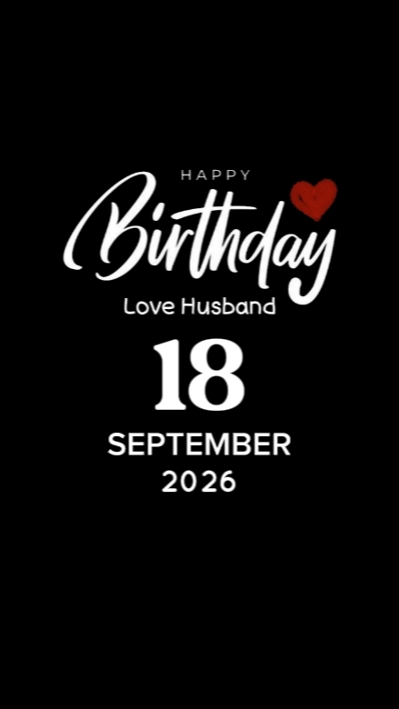 HBD HUSBAND 18 SEPTE
