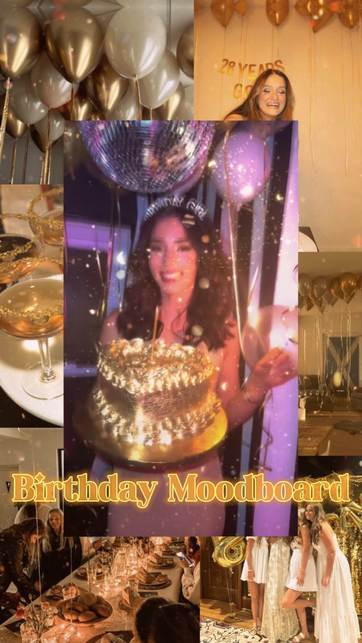 Moodboard d'anniversaire