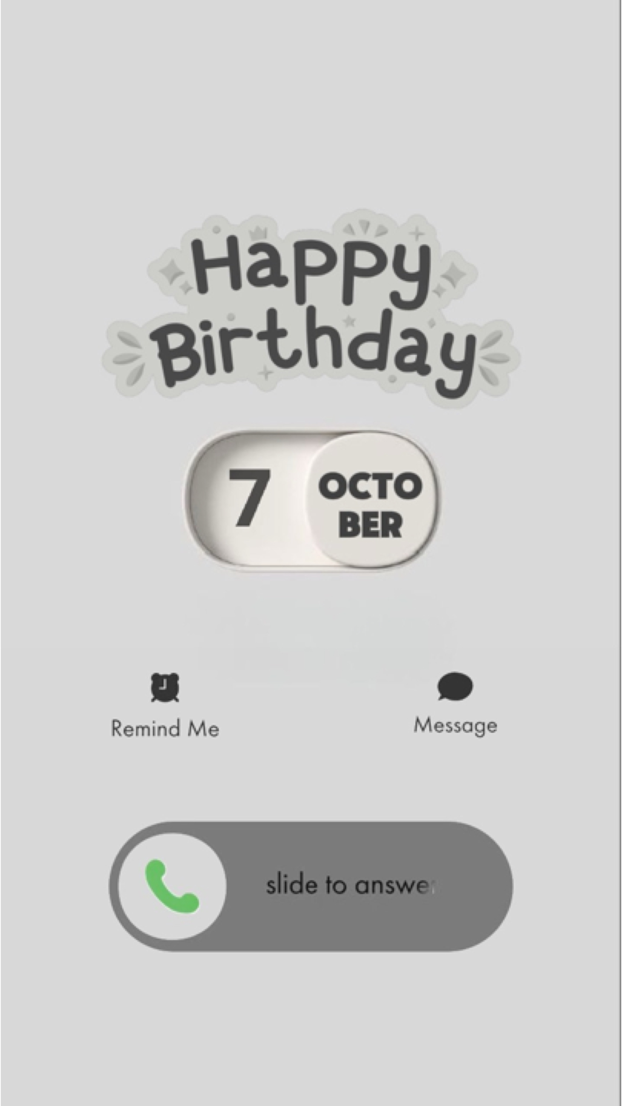 BIRTHDAY 7 OCTOBER 