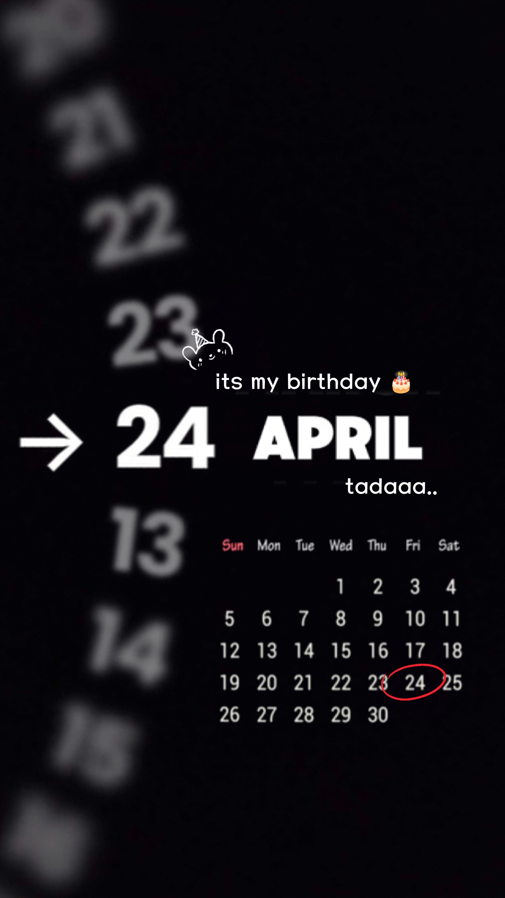 Geburtstag 24. April 