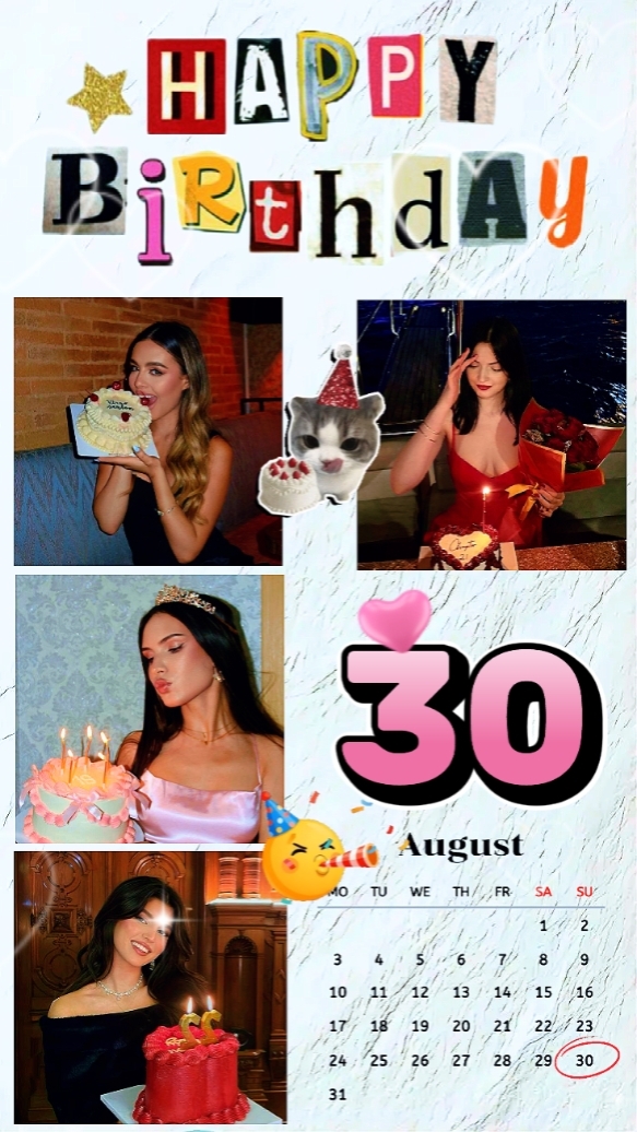 CUMPLEAÑOS 30 DE AGOSTO 