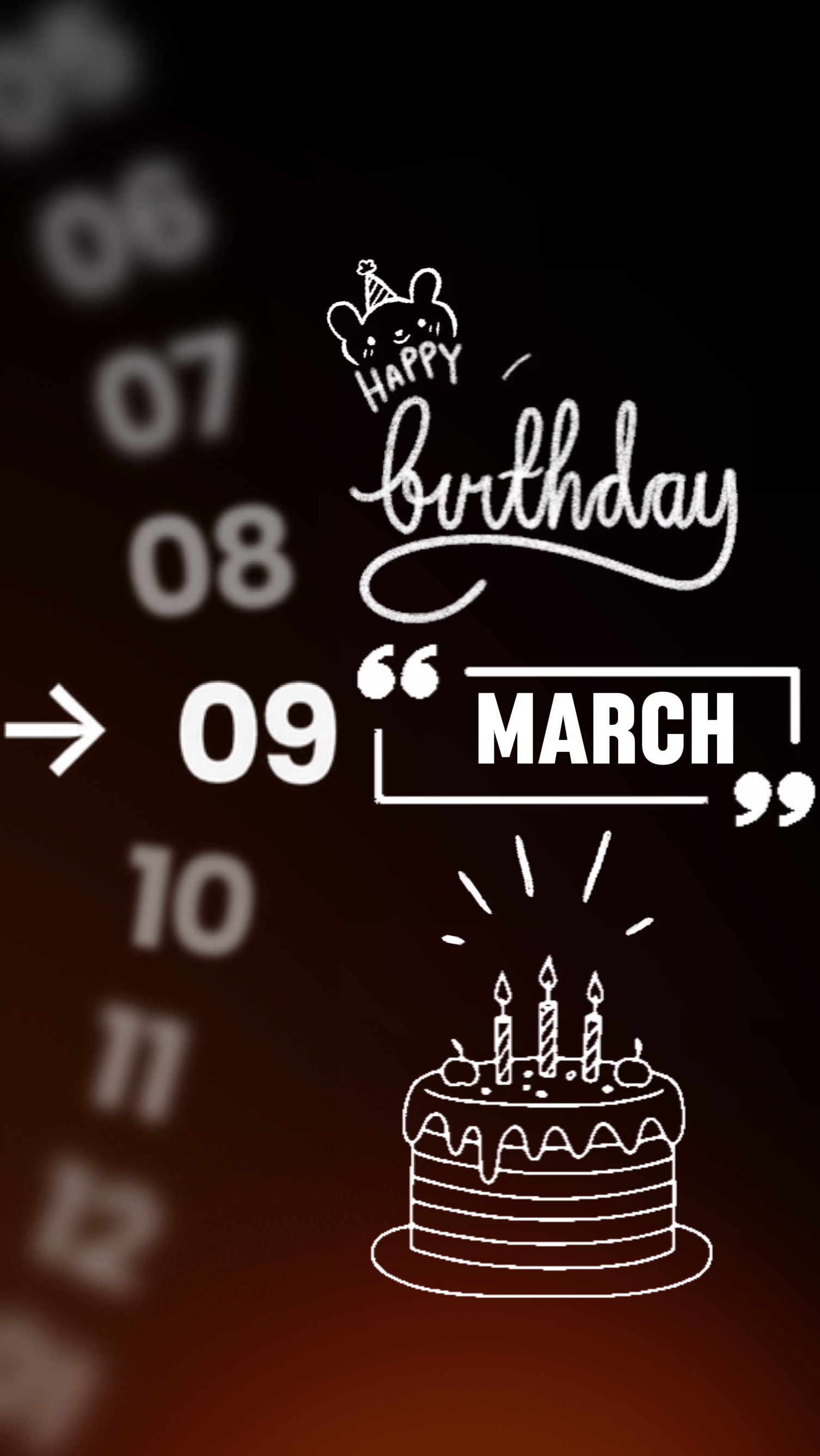 Anniversaire 9 mars 