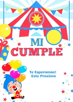 invitacion niño circ