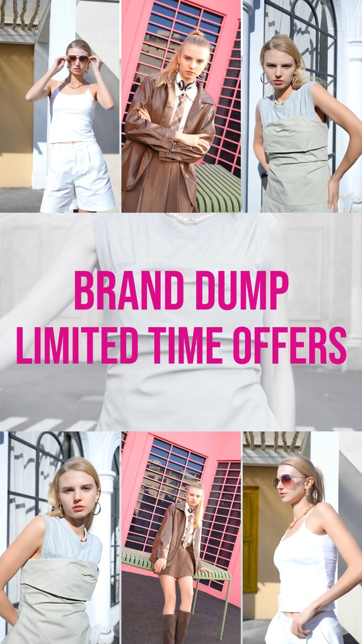 Women Clothing Social Media Photo Video Dump Display Minimalist Style 20 Clips
