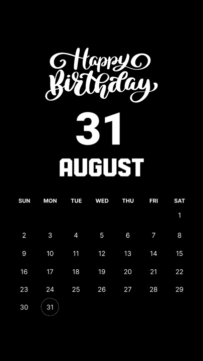 ANNIVERSAIRE 31 AOUT