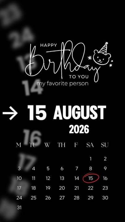 Aug 15th Birthday 