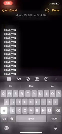 I love you