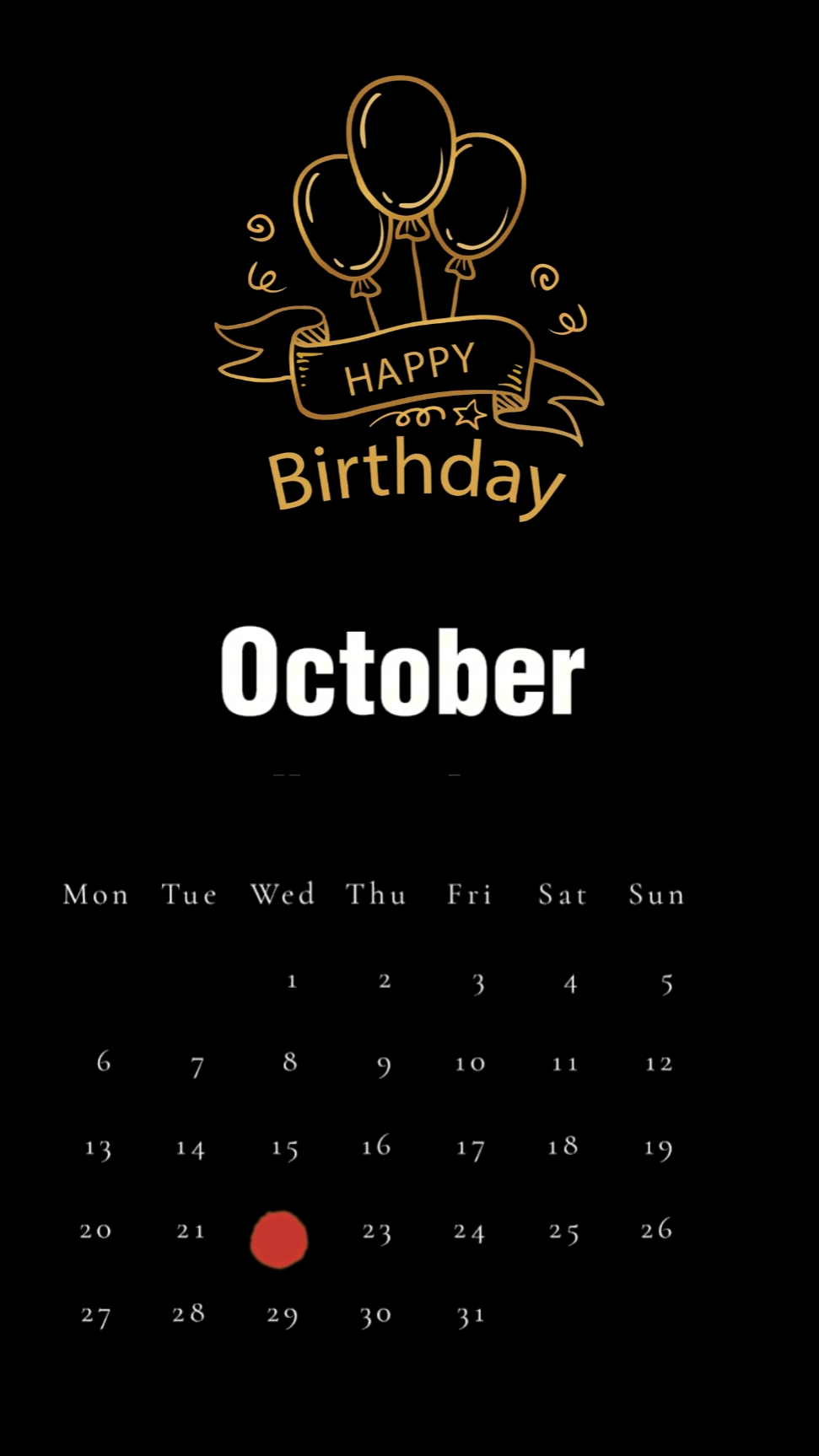 HBD 22 DE OUTUBRO 