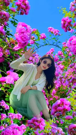 Among the flowers