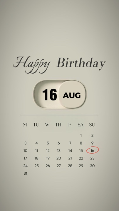 Birthday 16 aug