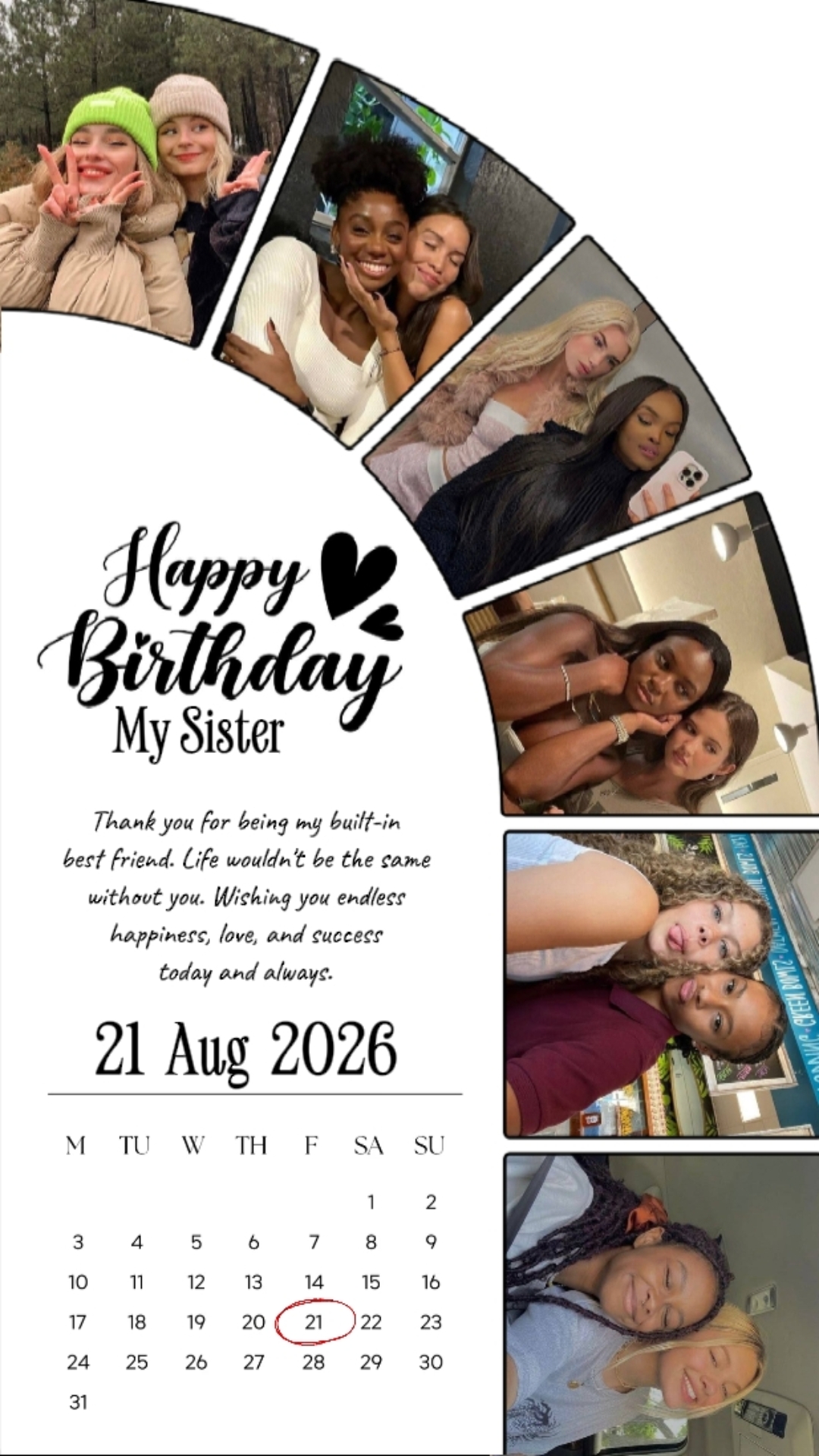 Aug 21st Bday Sister