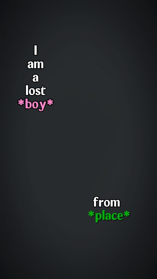 I am a lost boy