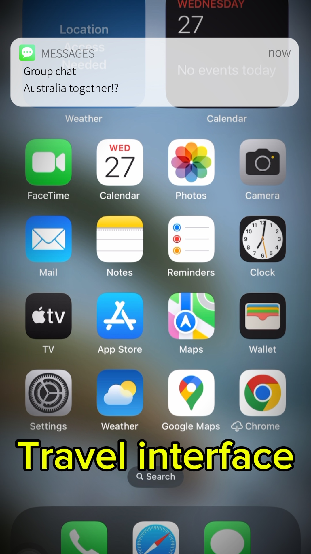 Travel interface 