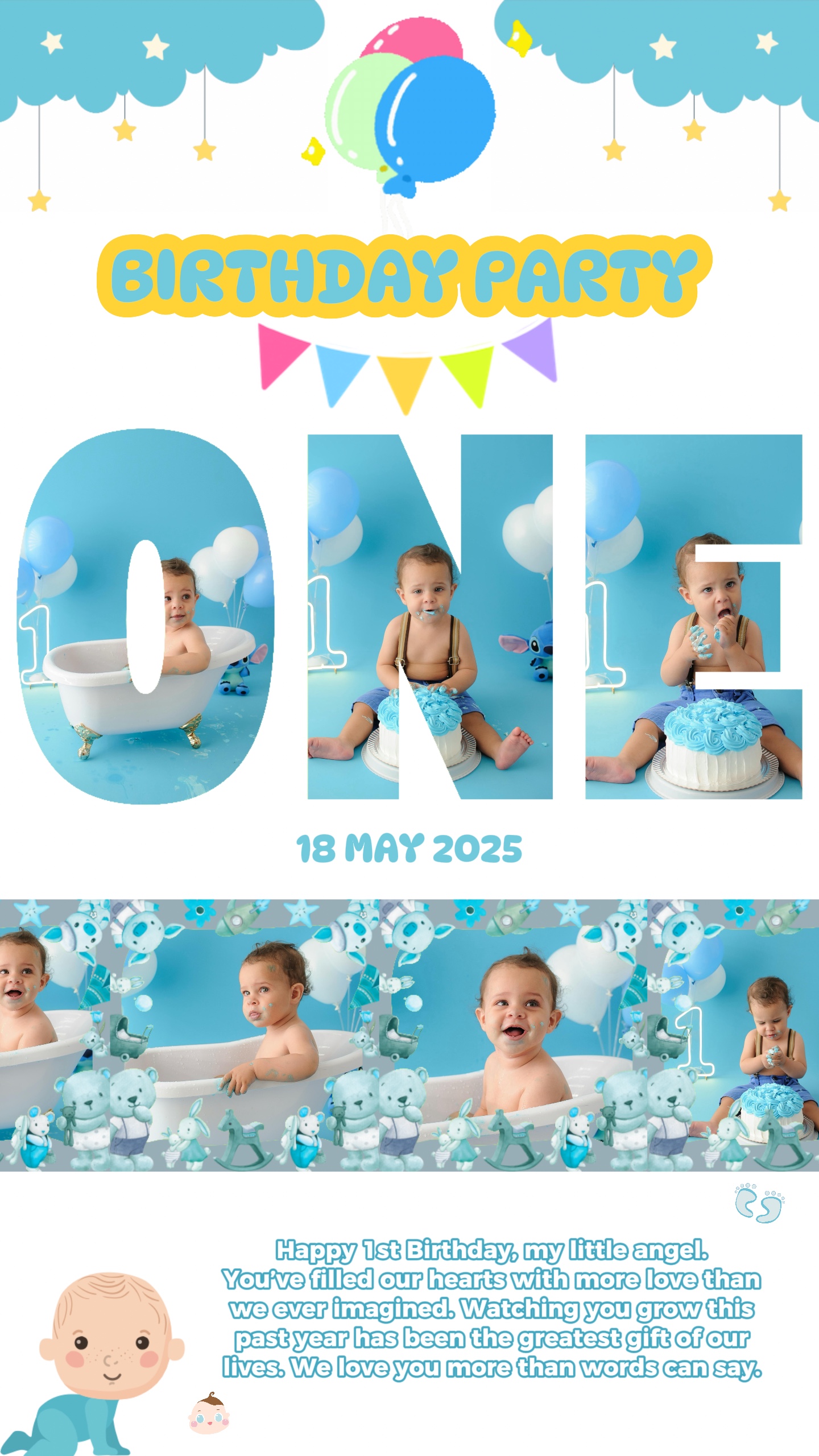 First birthday baby
