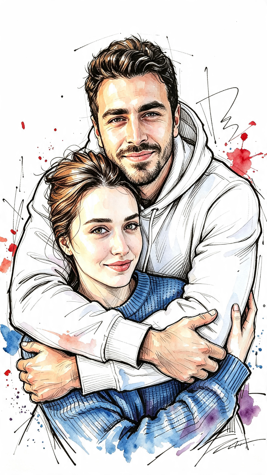 COUPLE SKETCH ART 