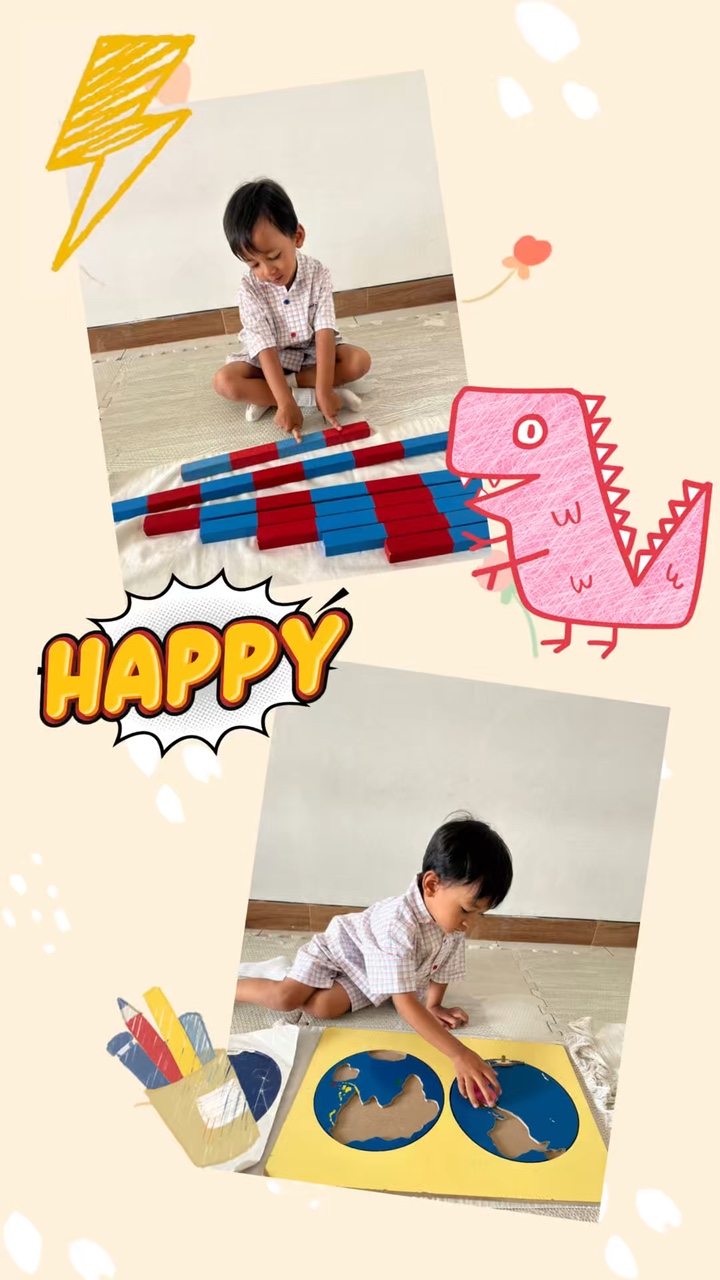 2 foto anak templat
