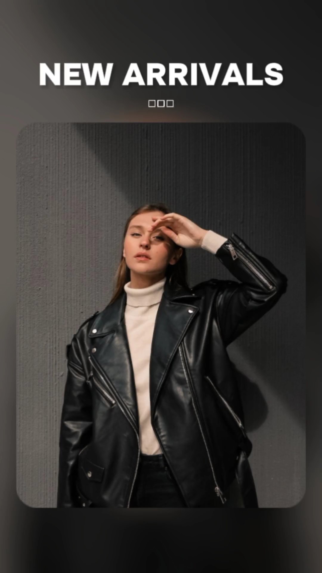 Tiktok Style Black Women's Leather Jacket Product Advertisement