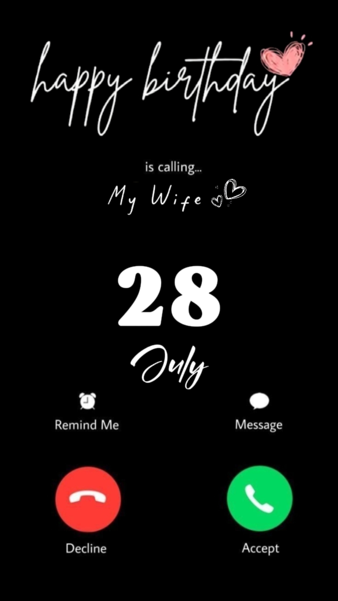 HBD MY WIFE 29 JULY