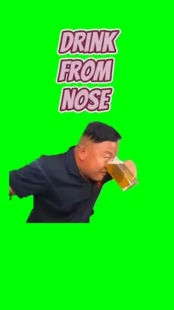Drink from nose