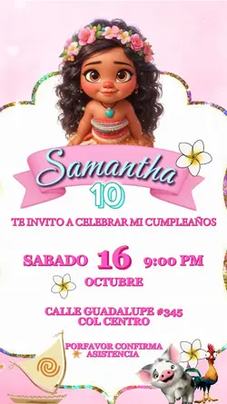 Invitacion Moana